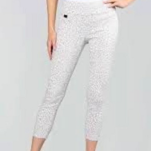Lisette Thinny‎ Crop Gray Leopard Capri Pant 2 EUC
